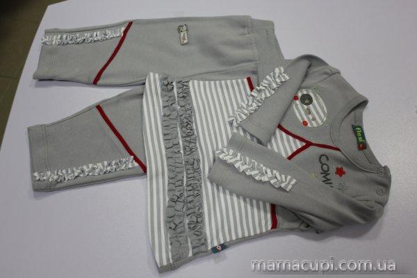 Серый костюм для девочки